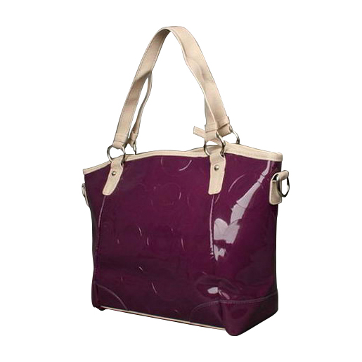 Coach Bleecker Riley Carryall Small Purple Satchels ECD | Women